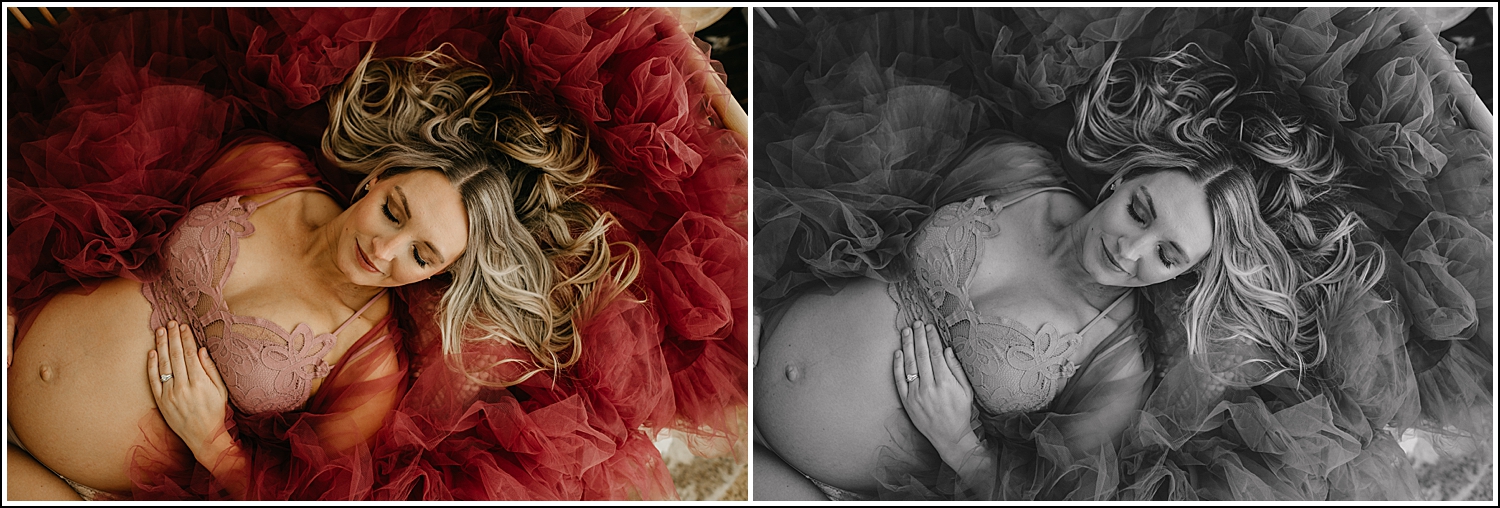 La Crosse WI intimate in studio maternity shoot